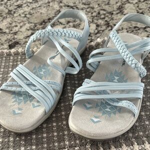 Skechers Light Blue Braided Sandals